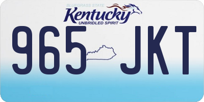 KY license plate 965JKT