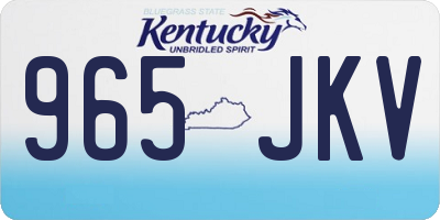 KY license plate 965JKV