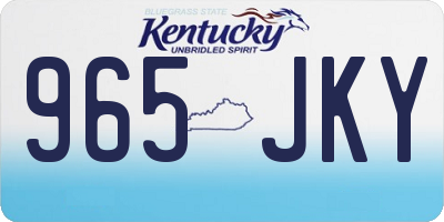 KY license plate 965JKY