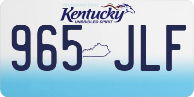 KY license plate 965JLF