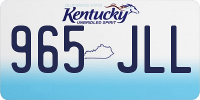 KY license plate 965JLL