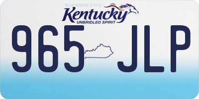 KY license plate 965JLP