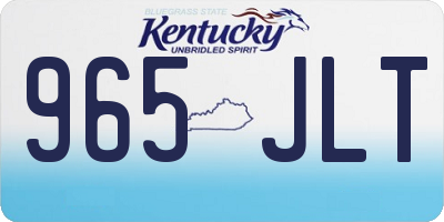 KY license plate 965JLT