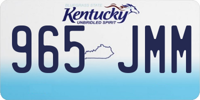 KY license plate 965JMM