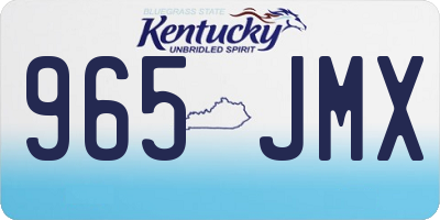 KY license plate 965JMX