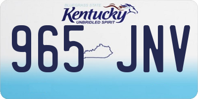 KY license plate 965JNV