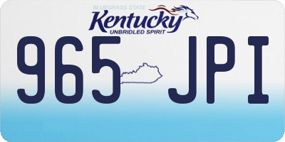 KY license plate 965JPI