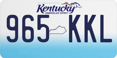 KY license plate 965KKL