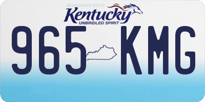KY license plate 965KMG