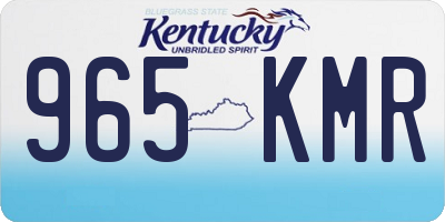 KY license plate 965KMR