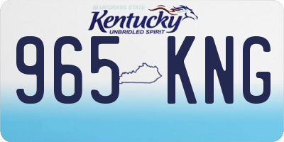 KY license plate 965KNG
