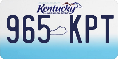 KY license plate 965KPT