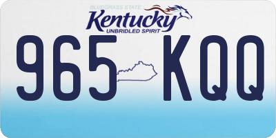 KY license plate 965KQQ