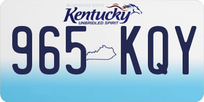 KY license plate 965KQY