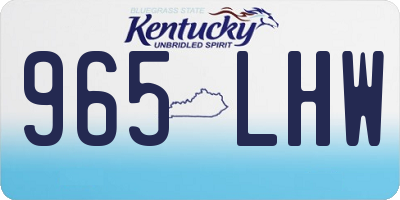 KY license plate 965LHW