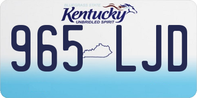 KY license plate 965LJD