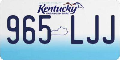 KY license plate 965LJJ