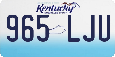 KY license plate 965LJU