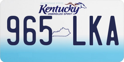 KY license plate 965LKA