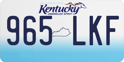 KY license plate 965LKF