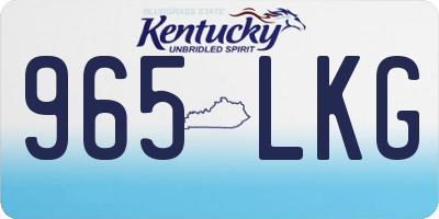 KY license plate 965LKG