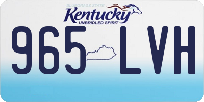 KY license plate 965LVH