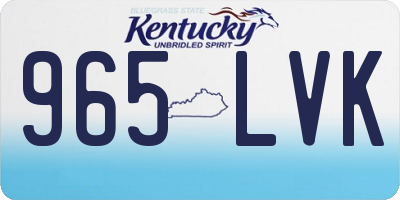 KY license plate 965LVK