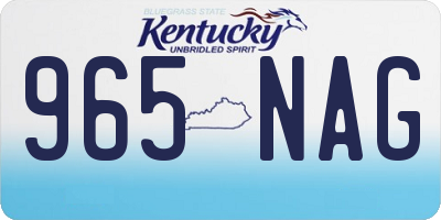 KY license plate 965NAG