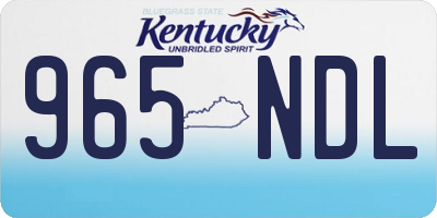 KY license plate 965NDL
