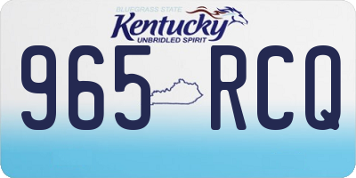 KY license plate 965RCQ