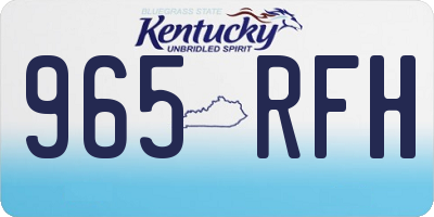 KY license plate 965RFH