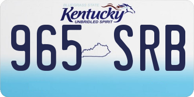 KY license plate 965SRB