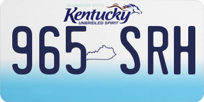 KY license plate 965SRH