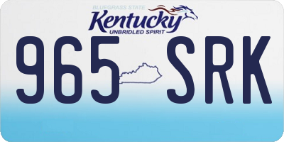 KY license plate 965SRK