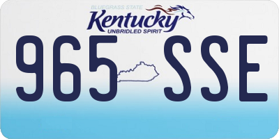 KY license plate 965SSE