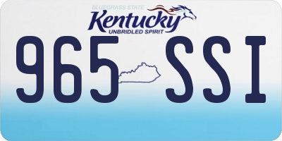 KY license plate 965SSI