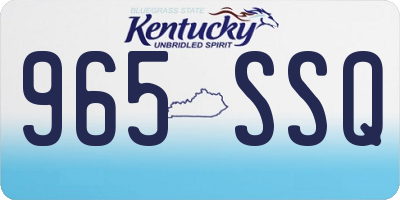 KY license plate 965SSQ