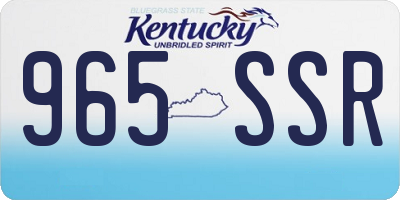 KY license plate 965SSR