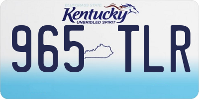 KY license plate 965TLR