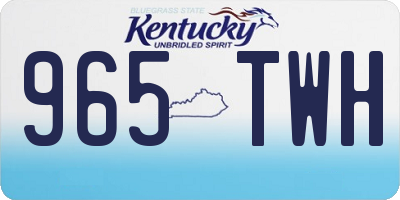 KY license plate 965TWH