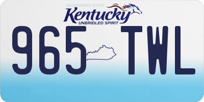 KY license plate 965TWL