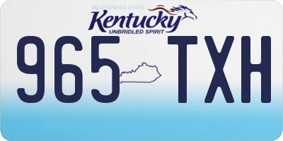 KY license plate 965TXH