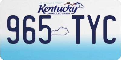 KY license plate 965TYC