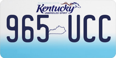 KY license plate 965UCC