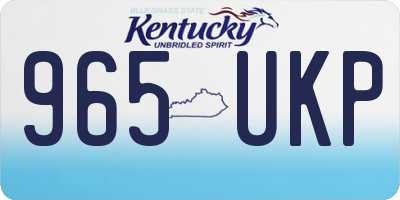 KY license plate 965UKP