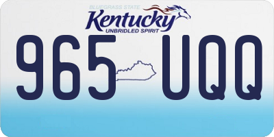KY license plate 965UQQ