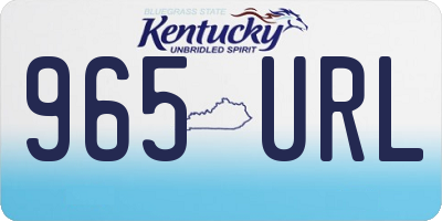 KY license plate 965URL