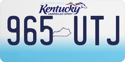 KY license plate 965UTJ