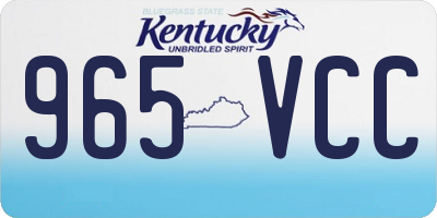 KY license plate 965VCC