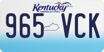KY license plate 965VCK